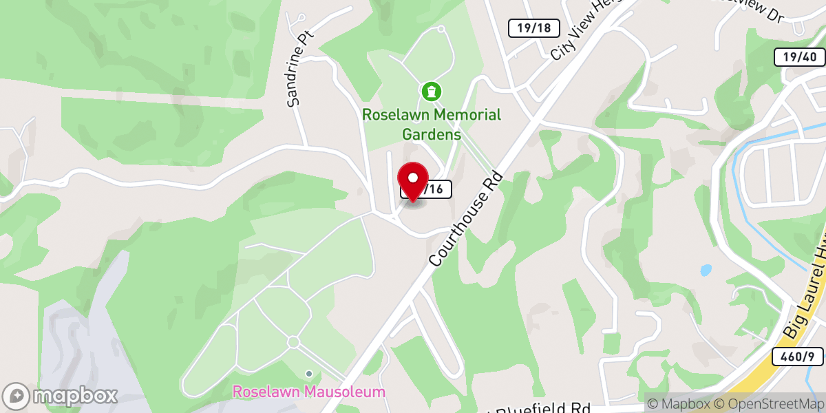 Map showing location of Fellowship Baptist Church