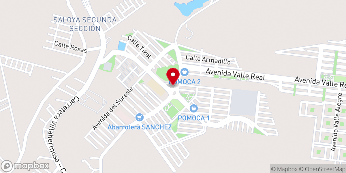 Map showing location of Parroquia San Juan Pablo II