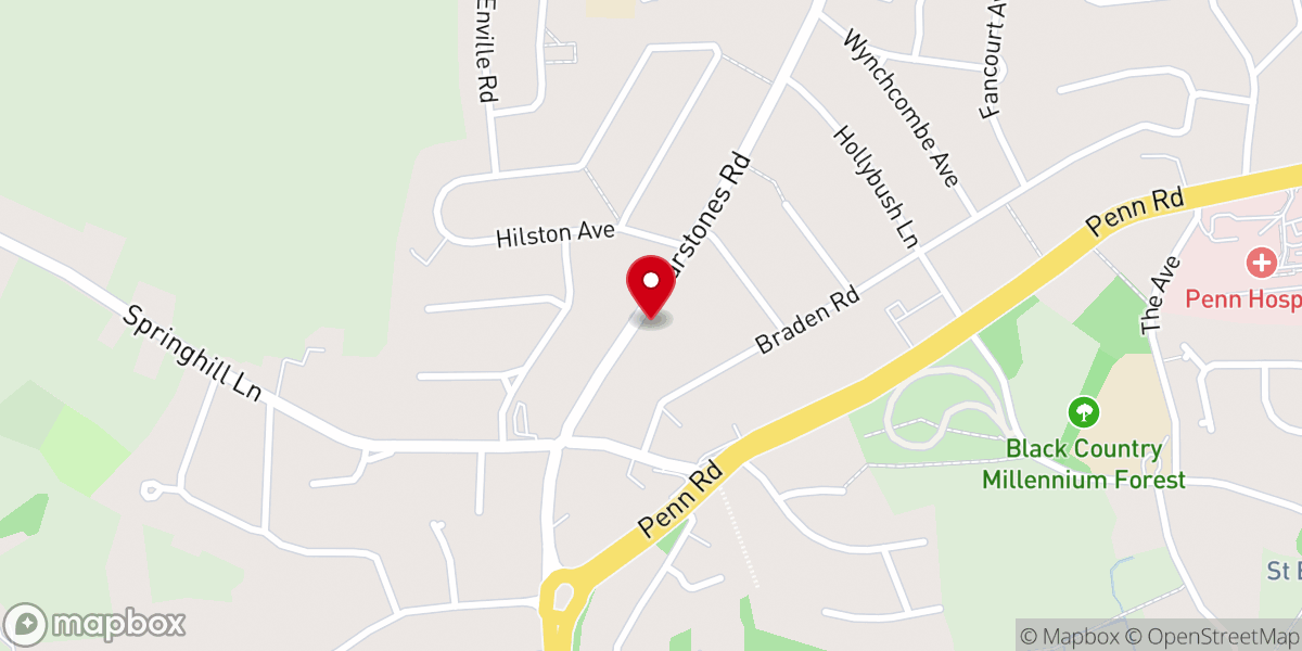 Map showing location of Penn Christian Centre
