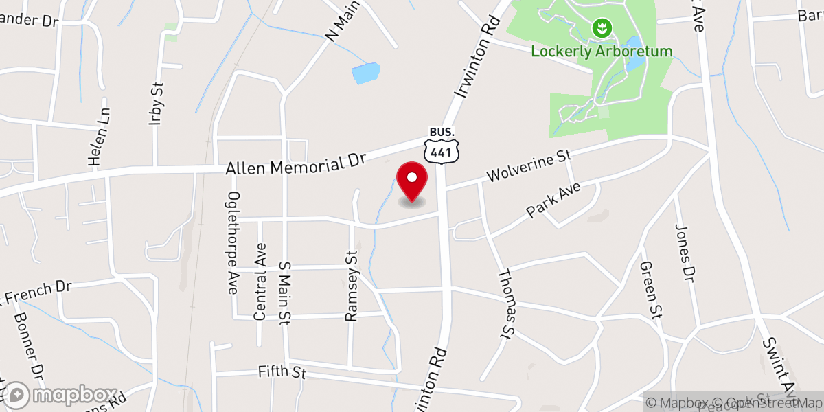 Map showing location of Hardwick Progressive Primitive Baptist Church
