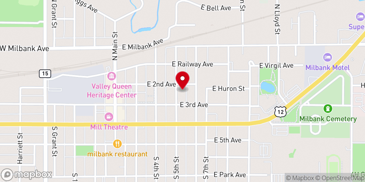 Map showing location of Central Church