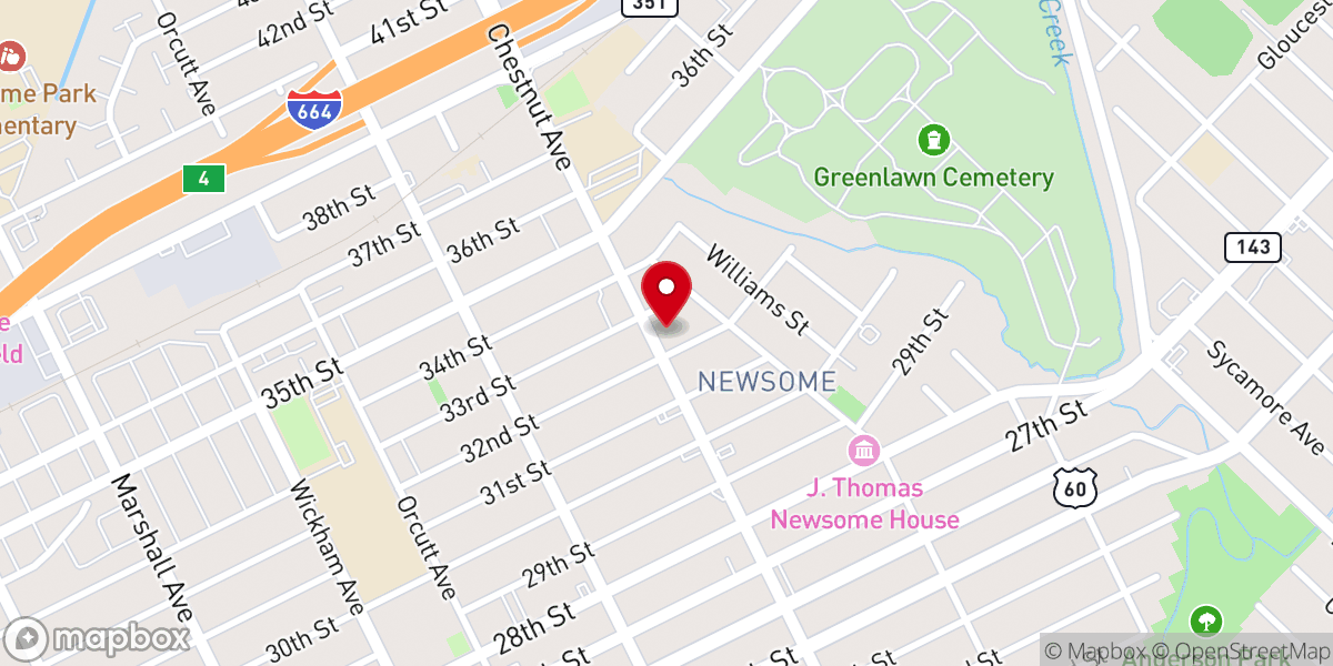 Map showing location of Christian Union Church of Christ