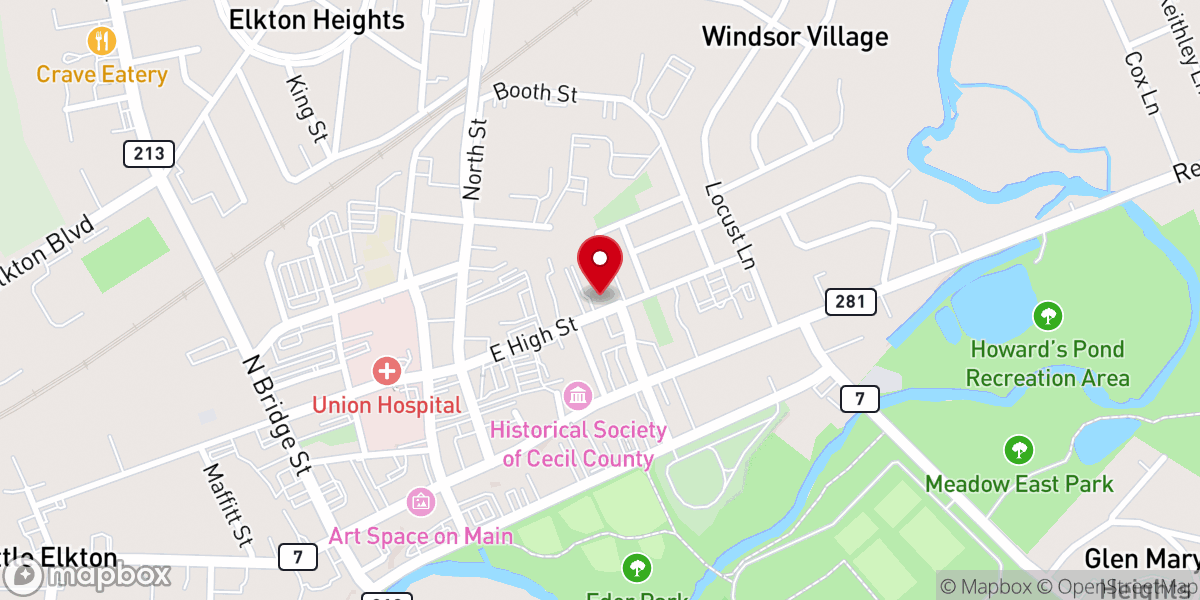 Map showing location of Providence United Methodist