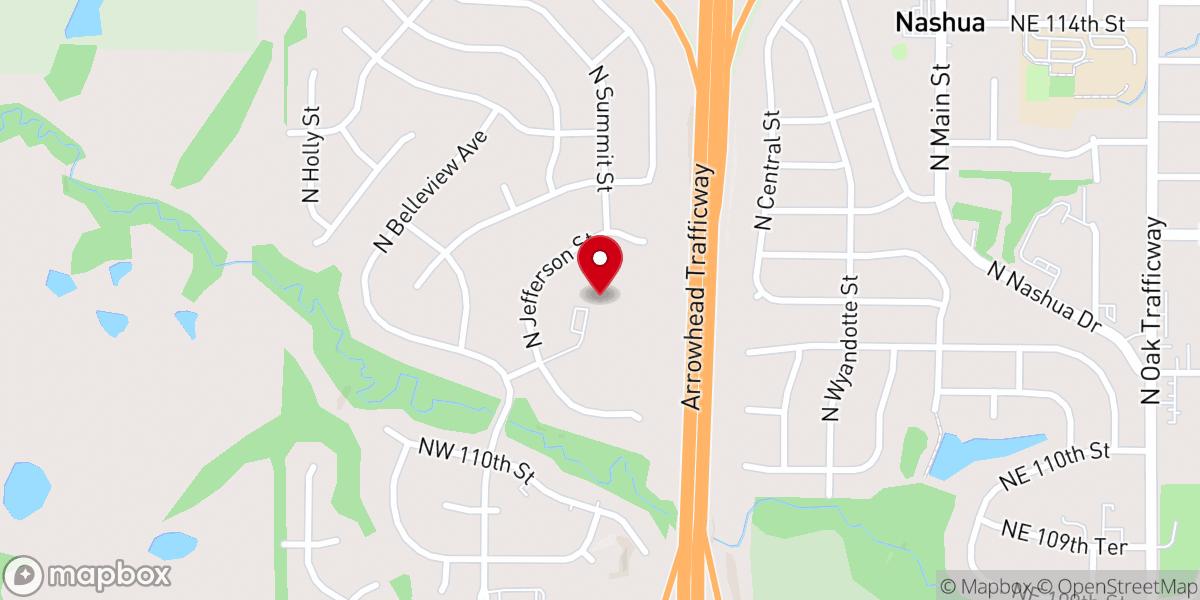 Map showing location of Northland Mission Church