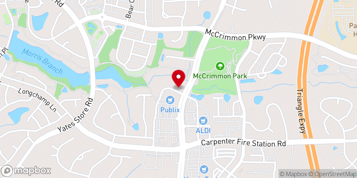 Map showing location of Banner of Christ Church 411 in North Carolina
