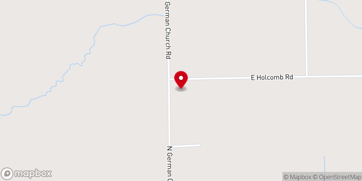 Map showing location of Ebenezer Reformed Church