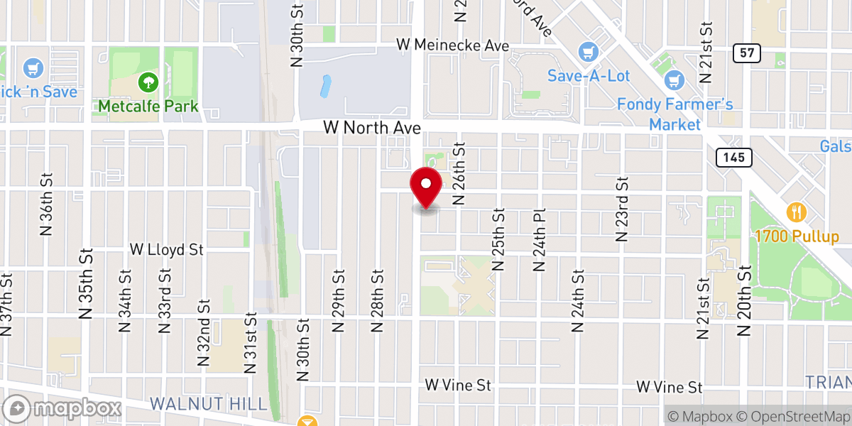 Map showing location of Paramount Bible Fellowship Inc