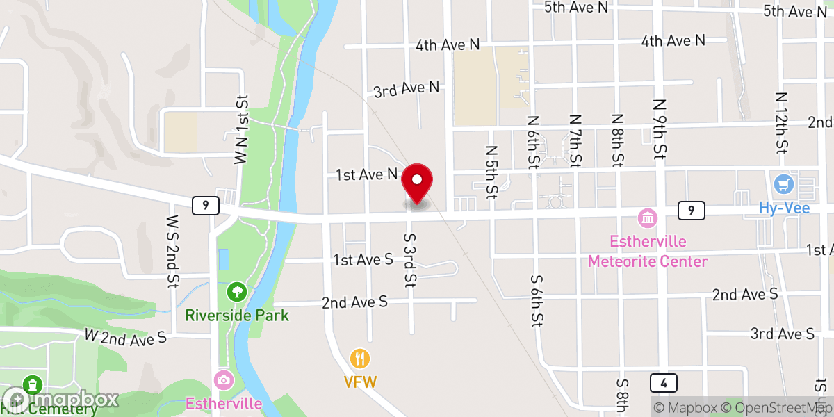 Map showing location of Iglesia Pentecostes La Hermosa