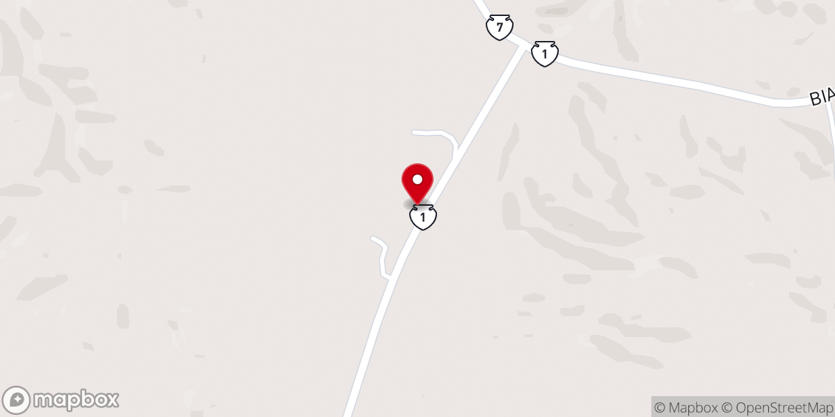 Map showing location of Rosebud Church