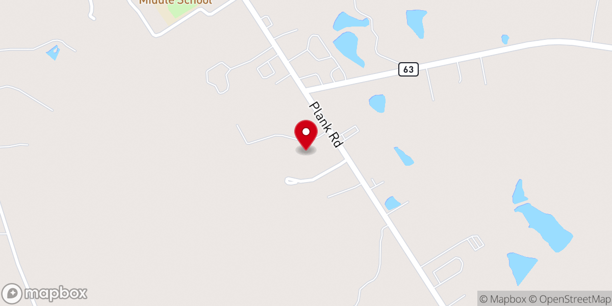Map showing location of Feliciana Baptist Church