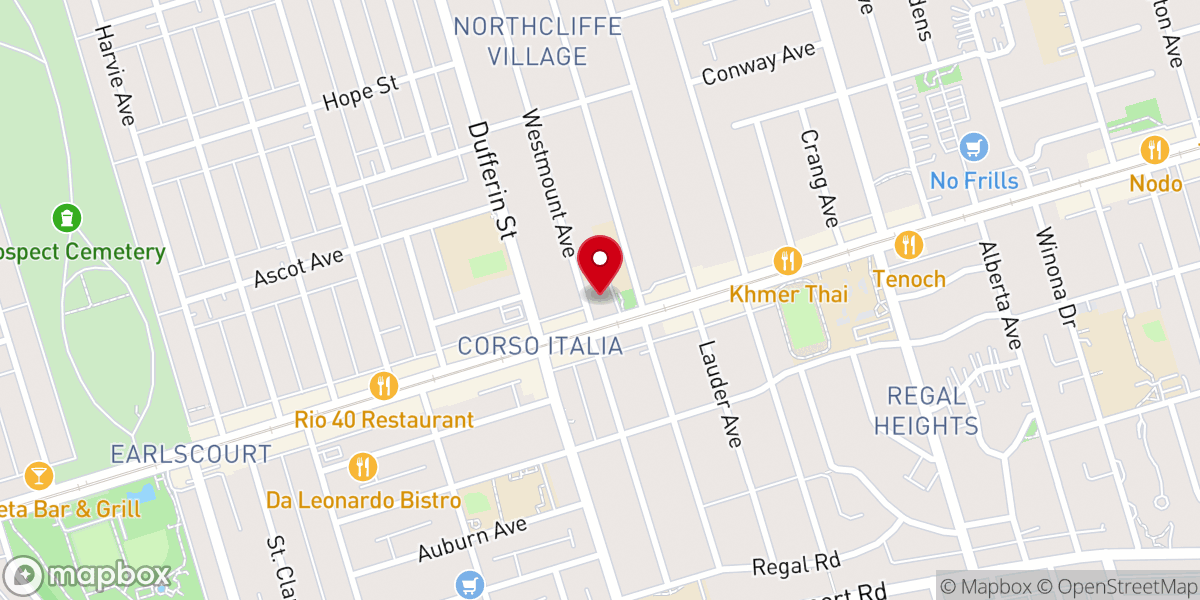 Map showing location of St. Clare's Roman Catholic Church