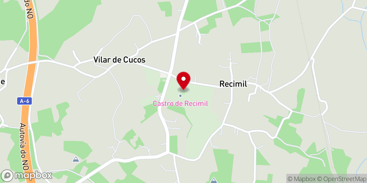 Map showing location of Iglesia de San Lourenzo de Recimil
