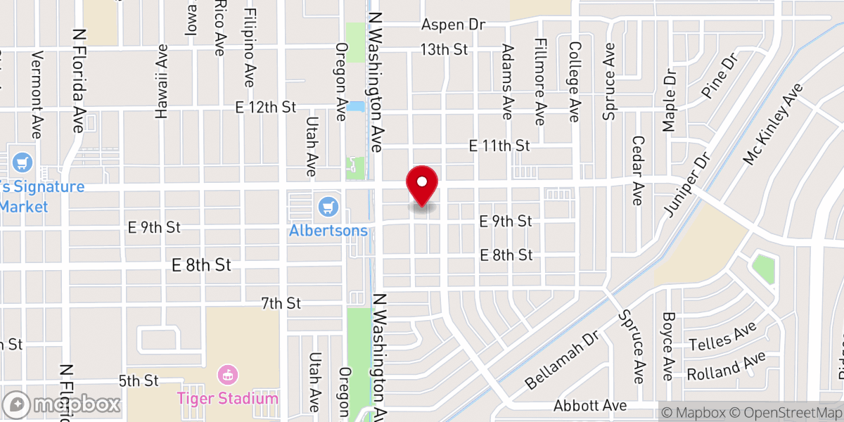 Map showing location of Peace Tabernacle