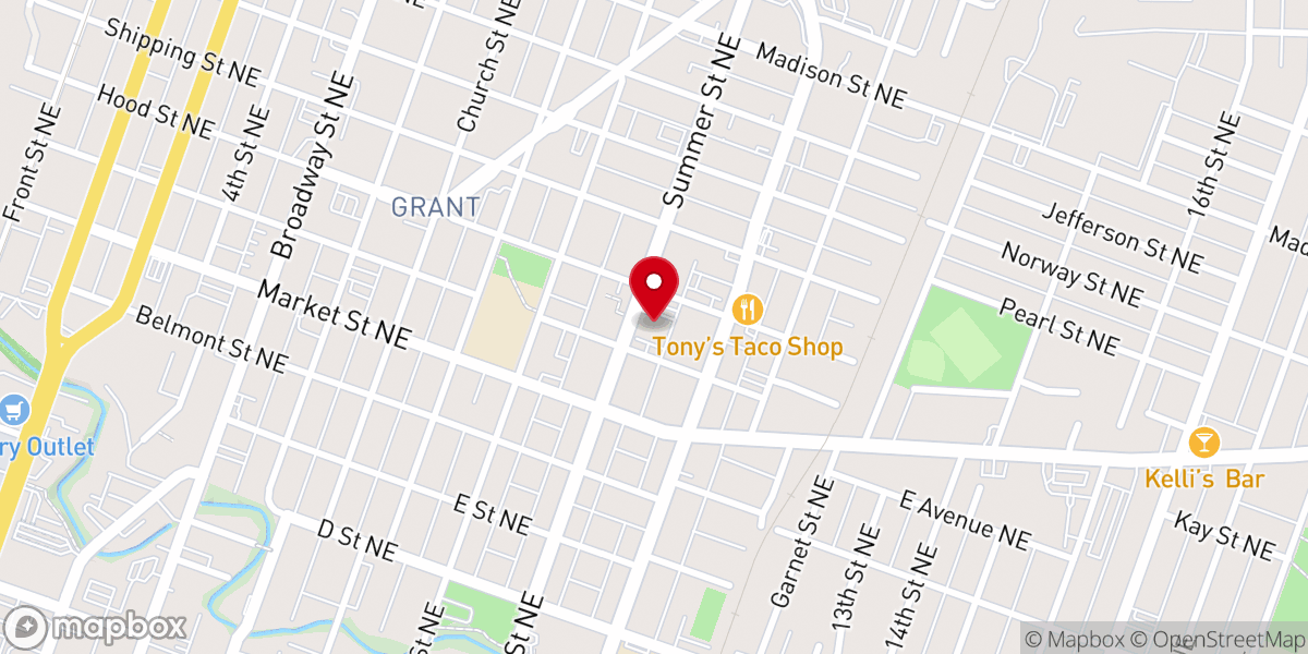Map showing location of Salem Central Seventh-Day Adventist