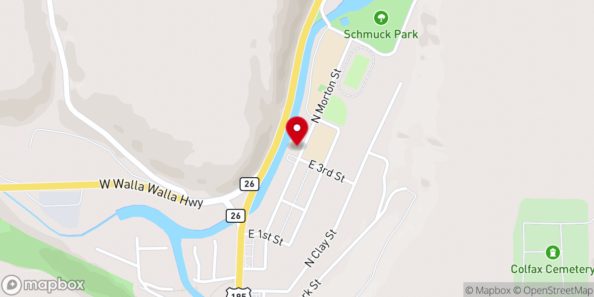 Map showing location of Church of the Nazarene