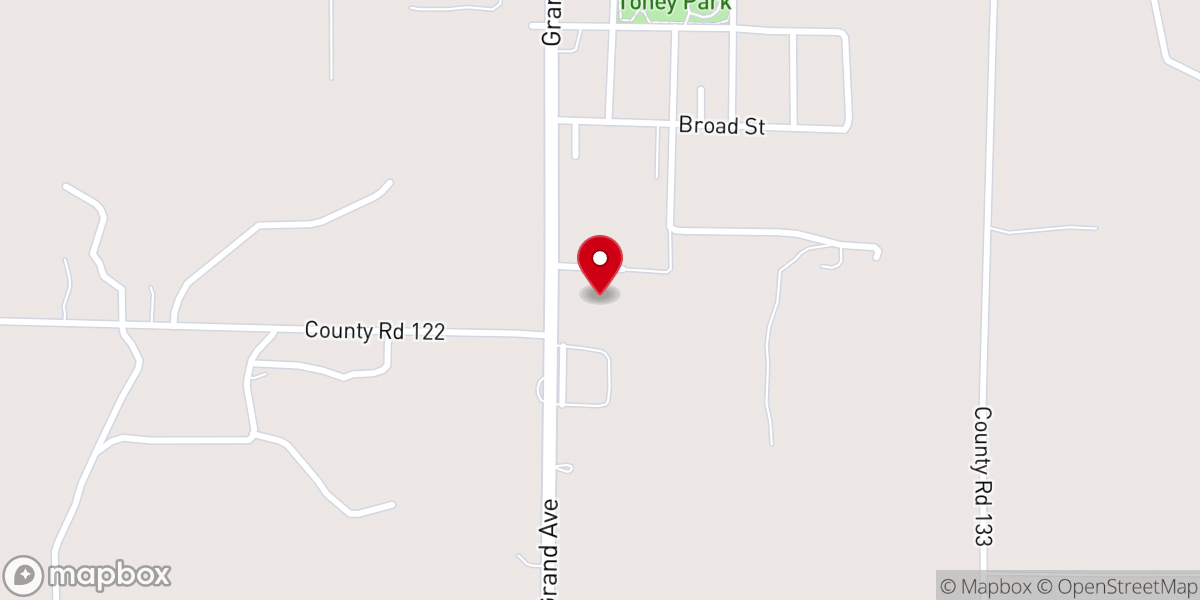 Map showing location of Main Street Baptist Church