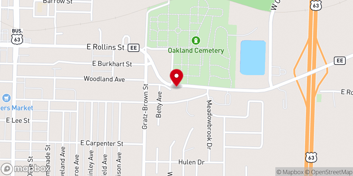 Map showing location of Logan Street Church of Christ