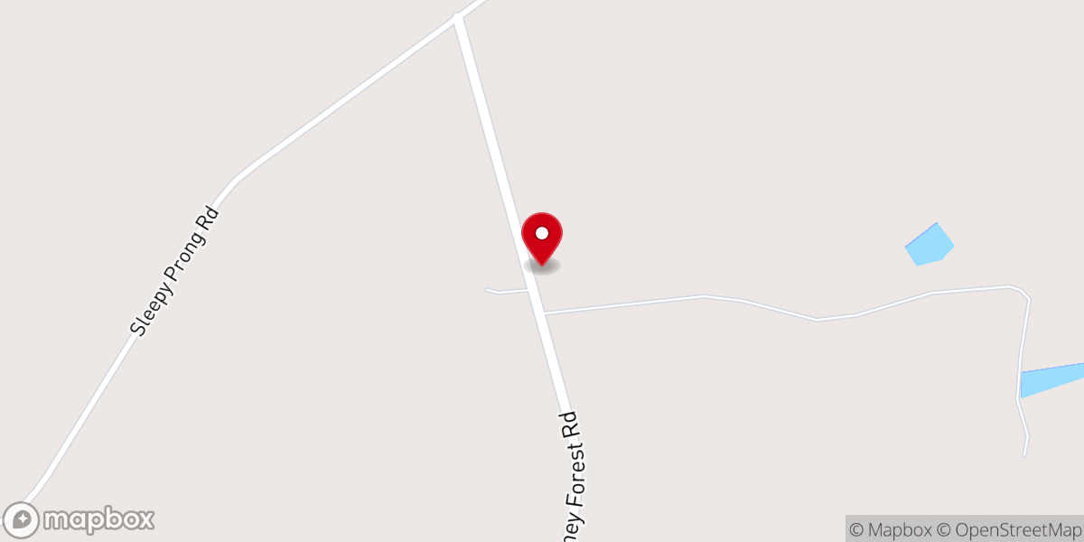 Map showing location of Piney Forest Baptist Church