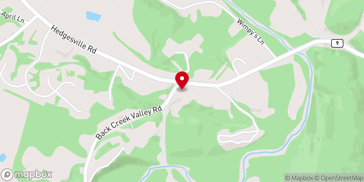 Map showing location of Hope Community Church