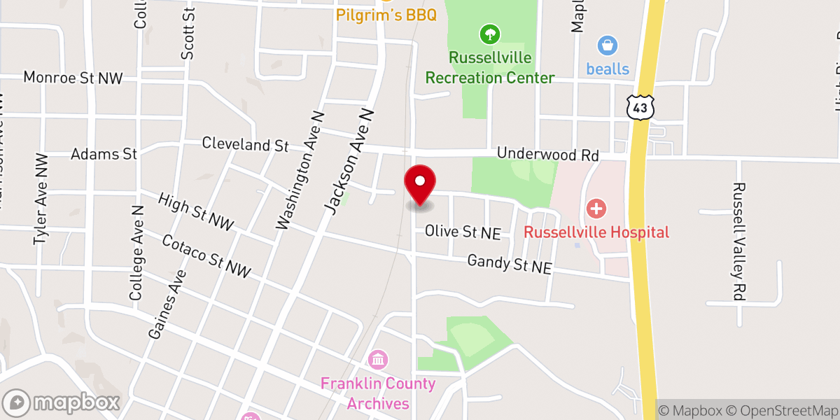 Map showing location of House of Victory