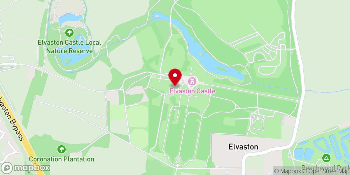 Map showing location of St Bartholomew's Church, Elvaston