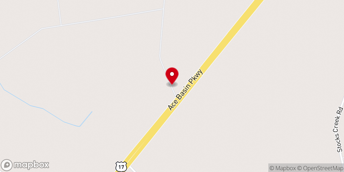 Map showing location of Bosom Bottom Church