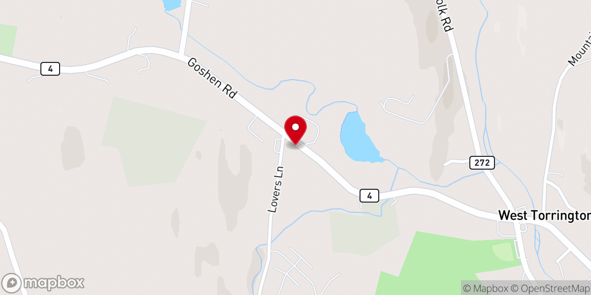 Map showing location of Litchfield Hills Bible Church