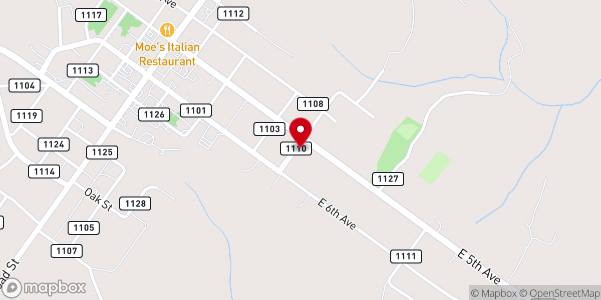Map showing location of Kenbridge Baptist Church