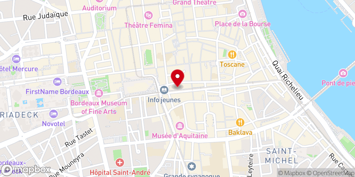 Map showing location of La Maison de la Bible