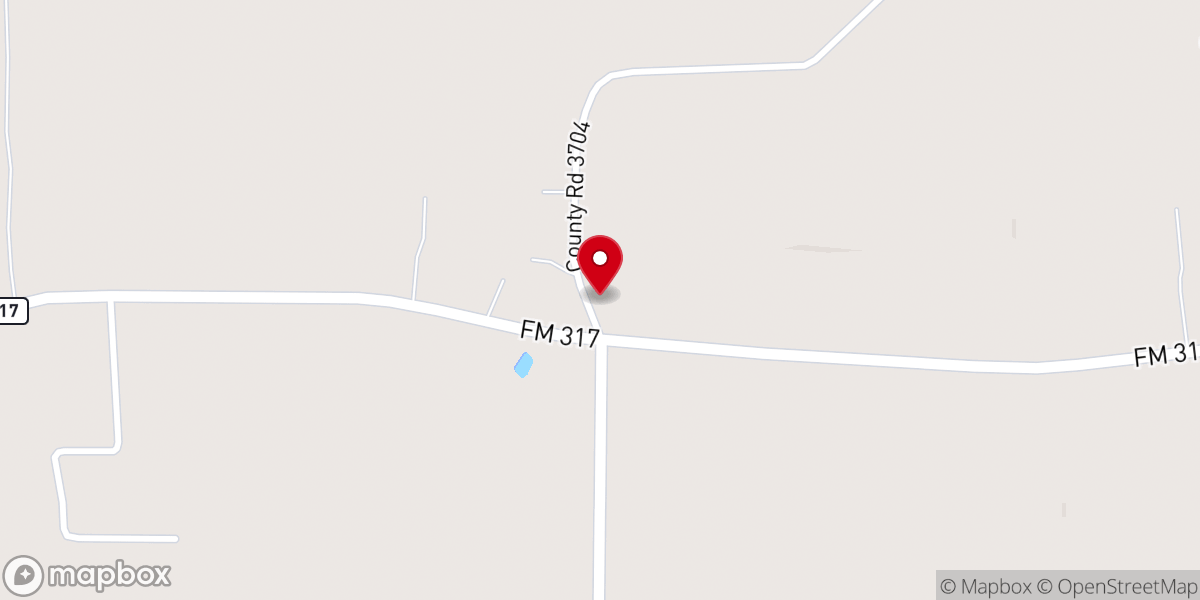 Map showing location of Flat Creek Church