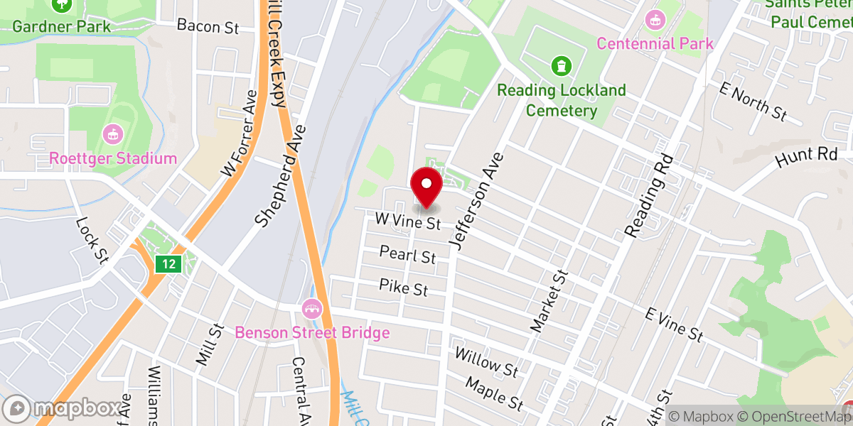 Map showing location of Our Lady of the Valley Parish