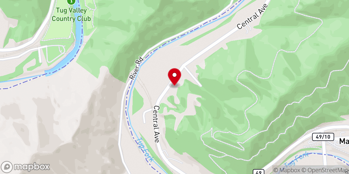 Map showing location of Matewan Church of God