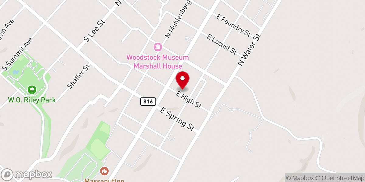 Map showing location of Emanuel Lutheran Church