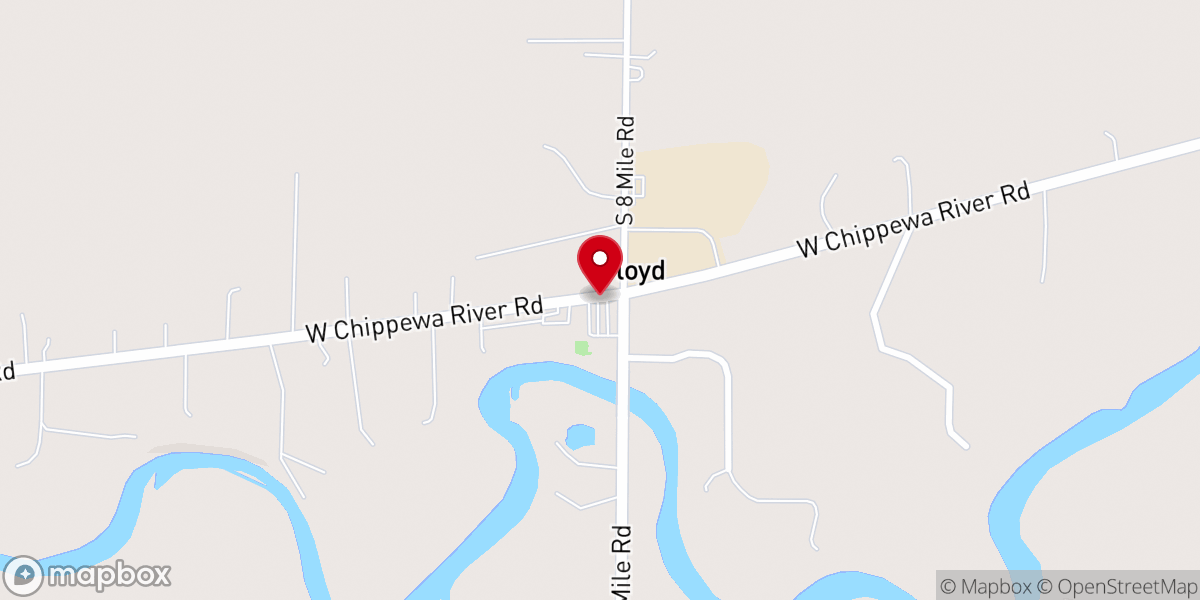 Map showing location of Floyd Church of God