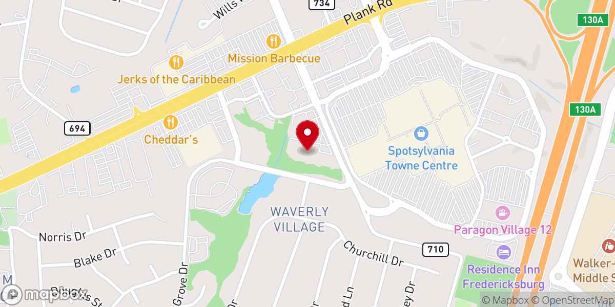 Map showing location of Crossroads Church