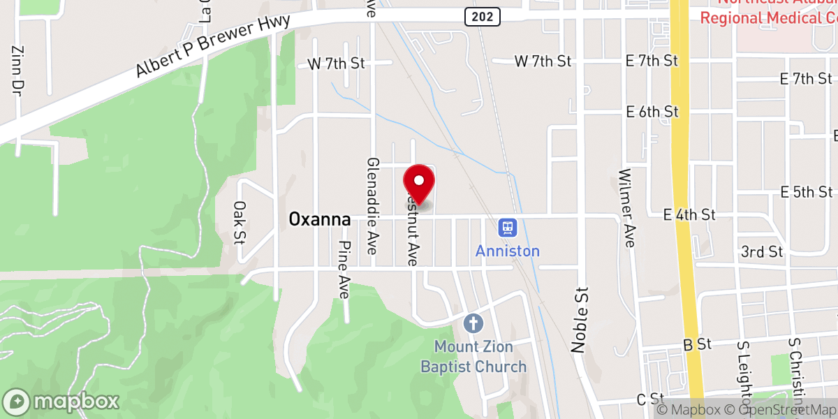 Map showing location of New Life United Methodist Church