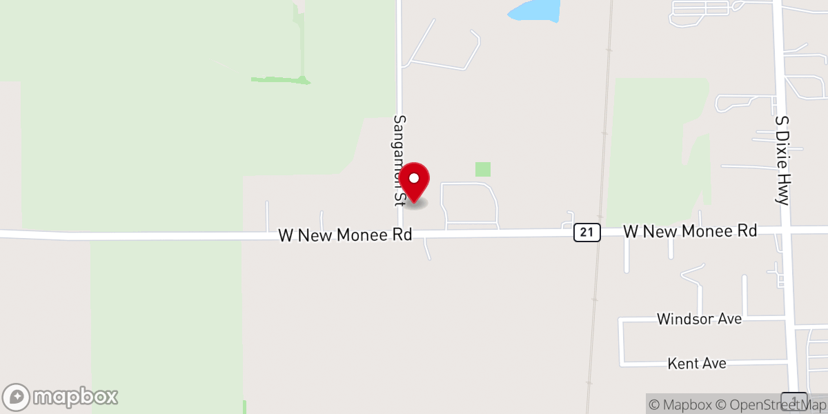 Map showing location of First Baptist Church of Crete