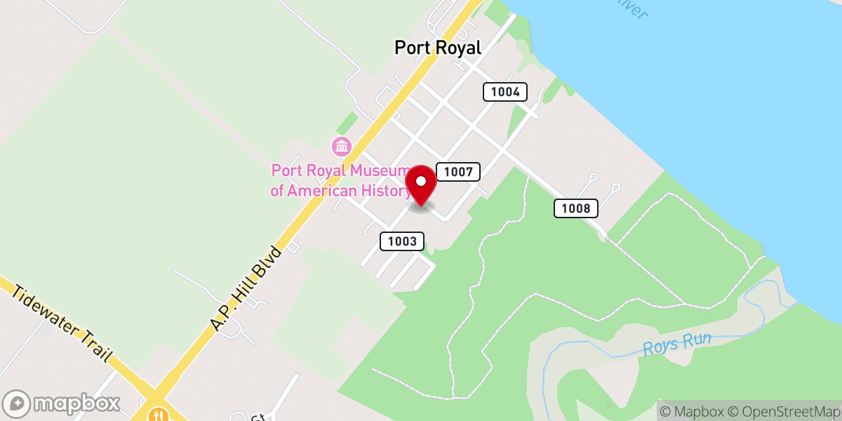Map showing location of Shiloh Baptist Church