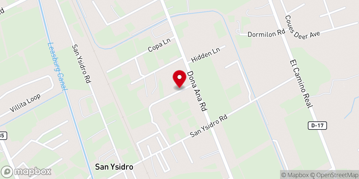 Map showing location of Chapel of St. Jude Thaddeus