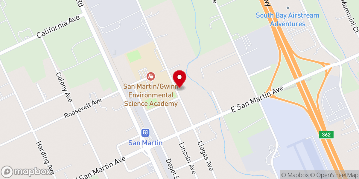 Map showing location of First Baptist Church of San Martin