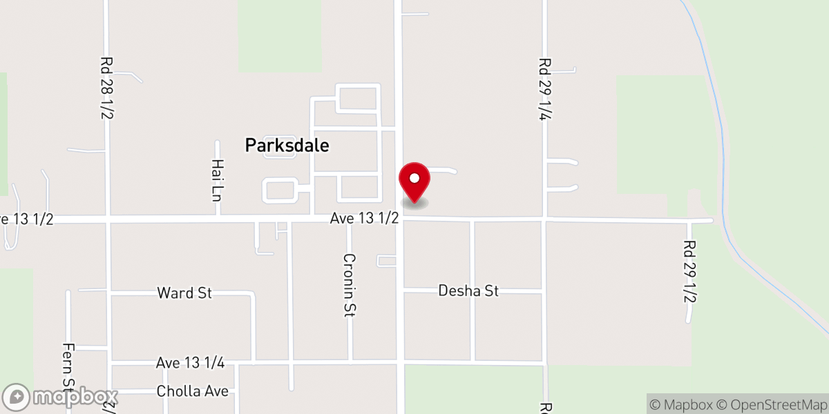 Map showing location of Parksdale Church of Christ