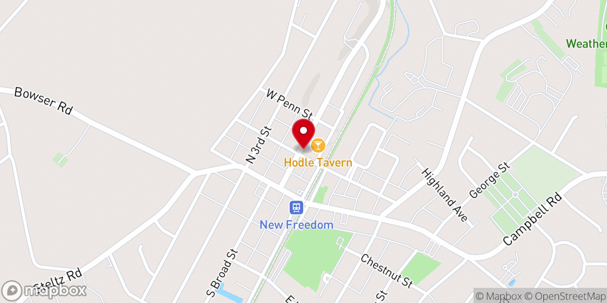 Map showing location of Trinity United Methodist Church New Freedom