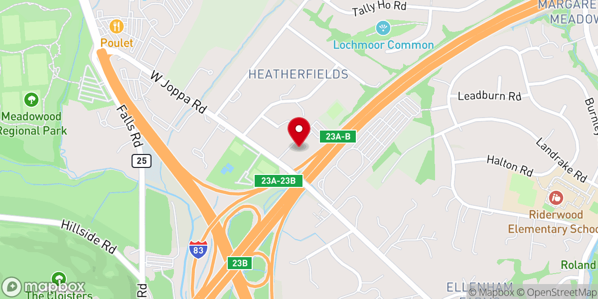 Map showing location of Roland Run Presbyterian