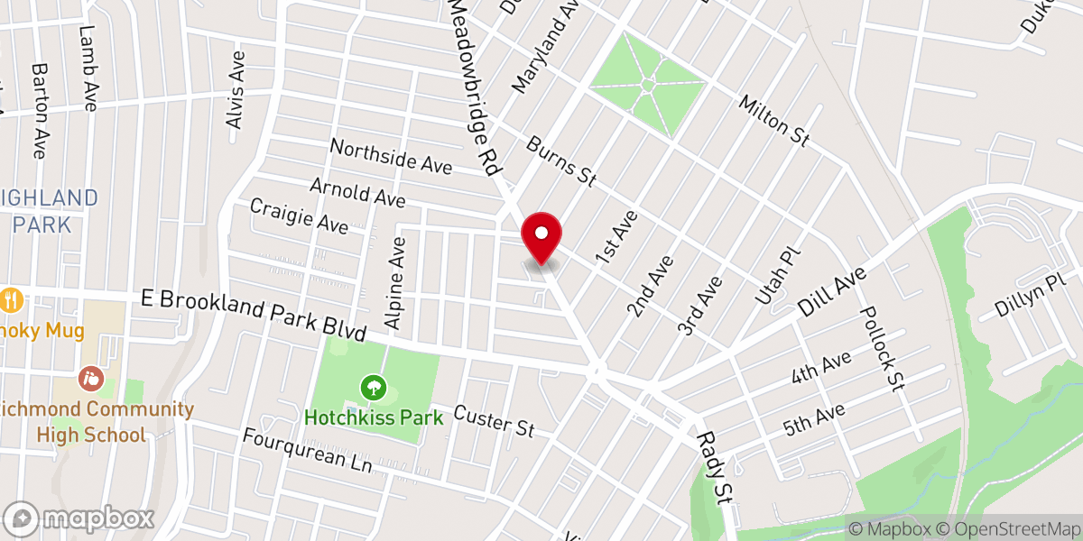 Map showing location of Northside Outreach Center Incorporated