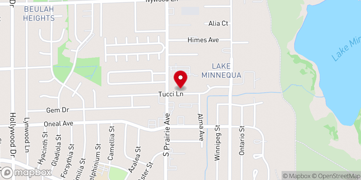 Map showing location of New Life Bible Church