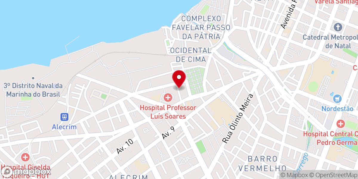 Map showing location of 1ª Igreja Evangélica Congregacional de Natal