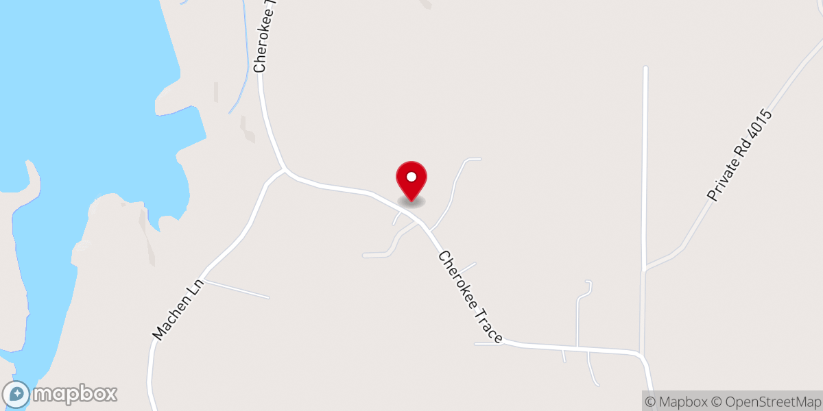 Map showing location of Cherokee Missionary Church