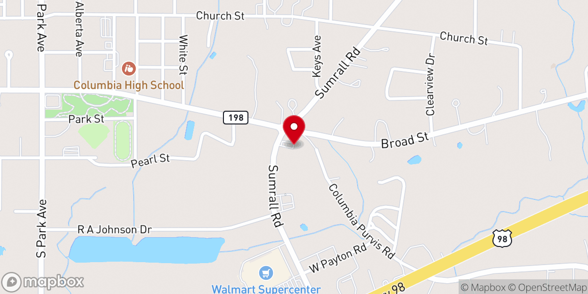 Map showing location of Christian Family Worship Center