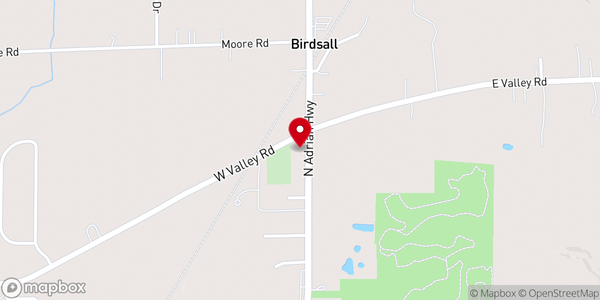 Map showing location of Raisin Valley Friend Church