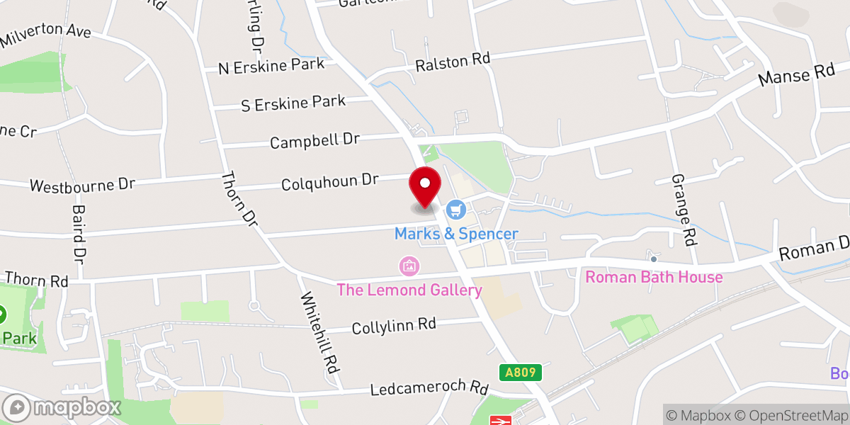 Map showing location of All Saints Bearsden